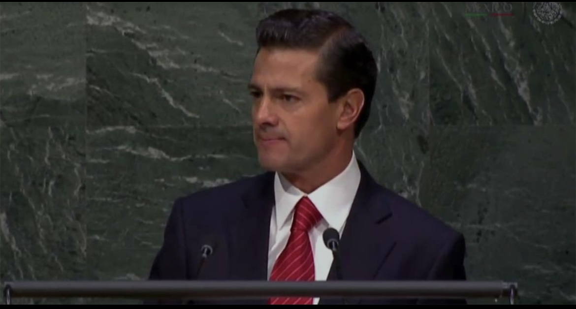 Peña Nieto presenta en asamblea de la ONU decálogo contra la drogadicción 1