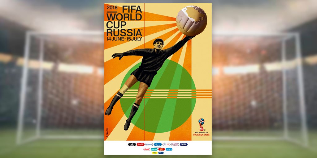 Lev Yashin en póster de Rusia 2018