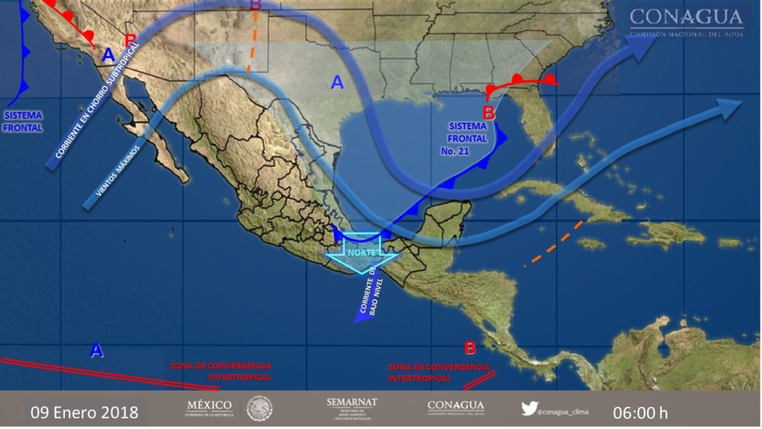 Se prevé un fenómeno del Norte, reporta el pronóstico del clima