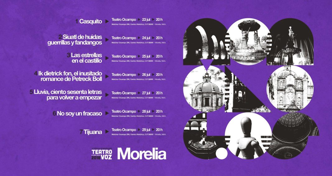 Morelia listo para recibir la edición 14 del "Teatro a una sola voz"