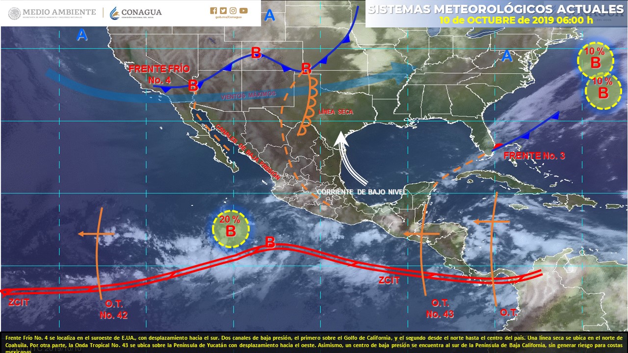 Estado del clima para este jueves