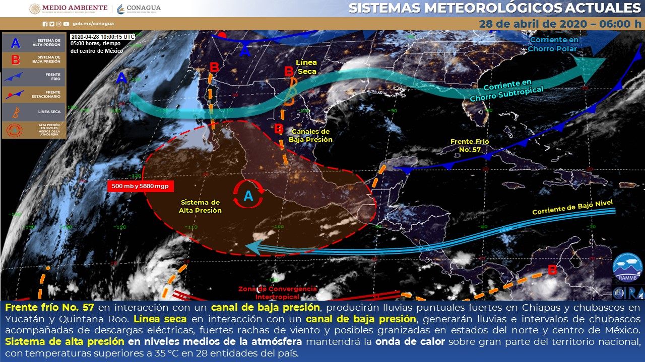 El clima para hoy martes