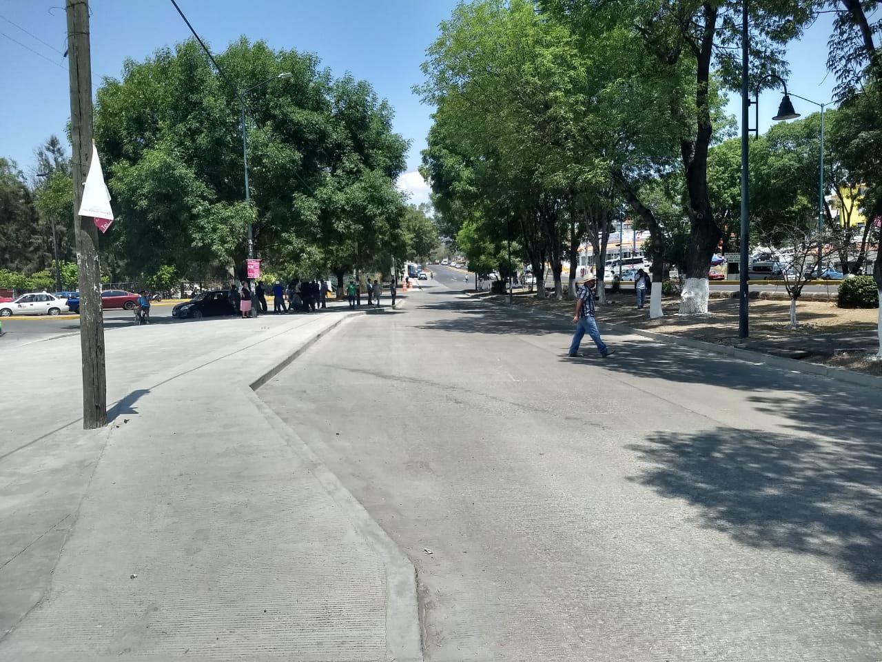 Policía Municipal resguardan trabajos en Madero Poniente, tras manifestación