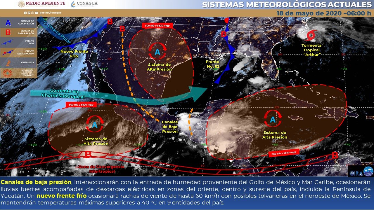 Reporte de este lunes del clima