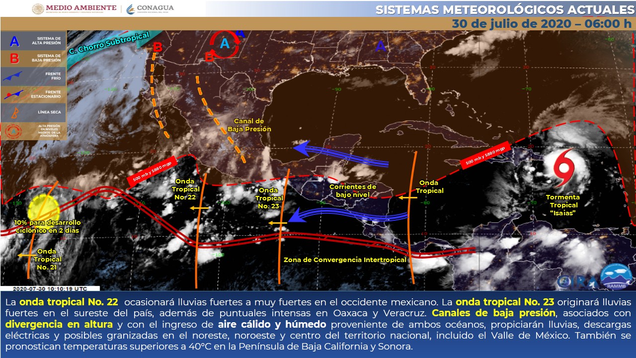 Pronóstico del clima de este jueves