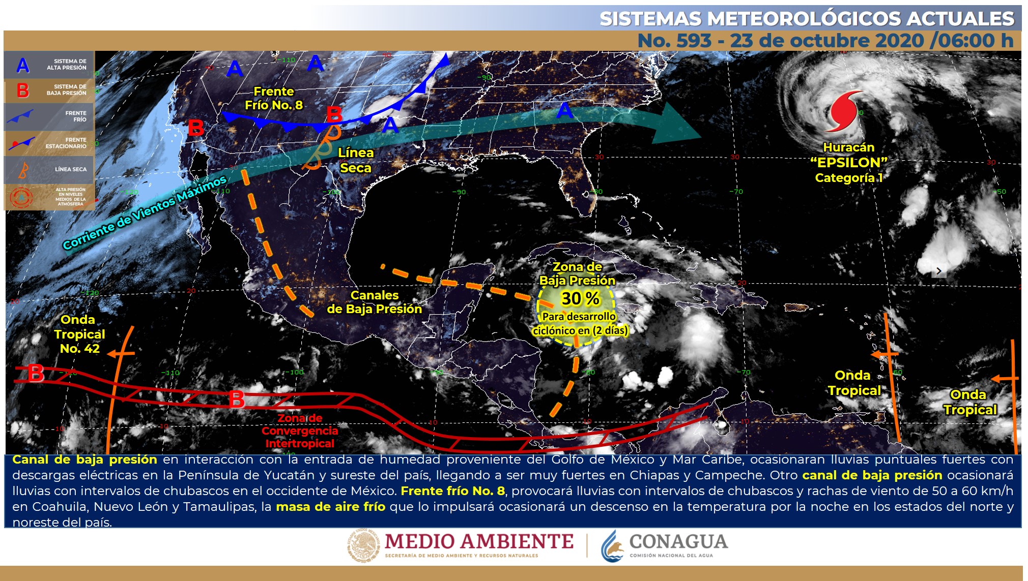 Pronóstico meteorológico general para hoy viernes