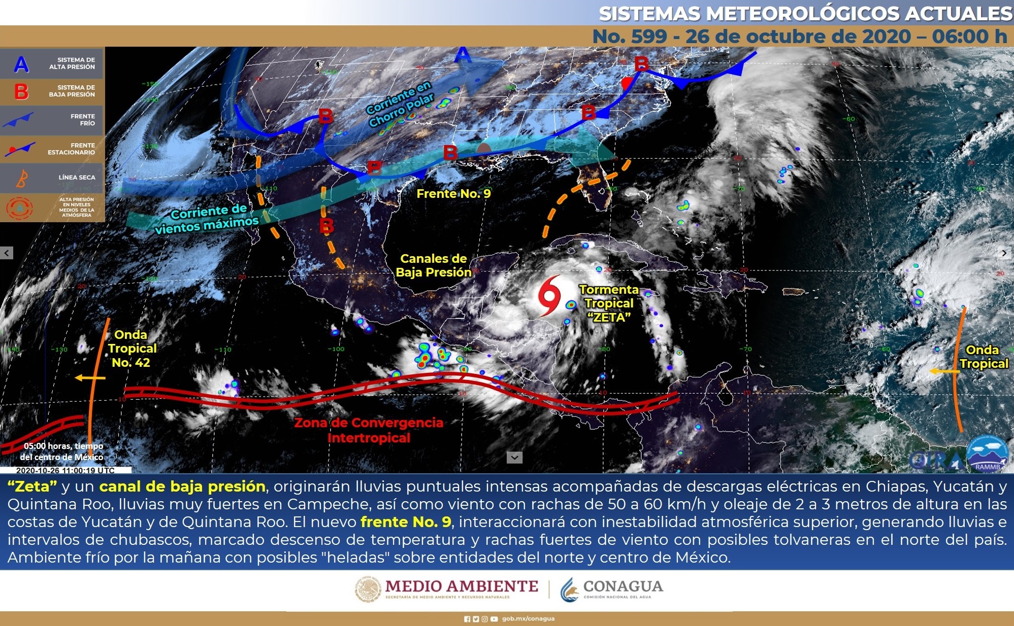 Pronóstico meteorológico para este día