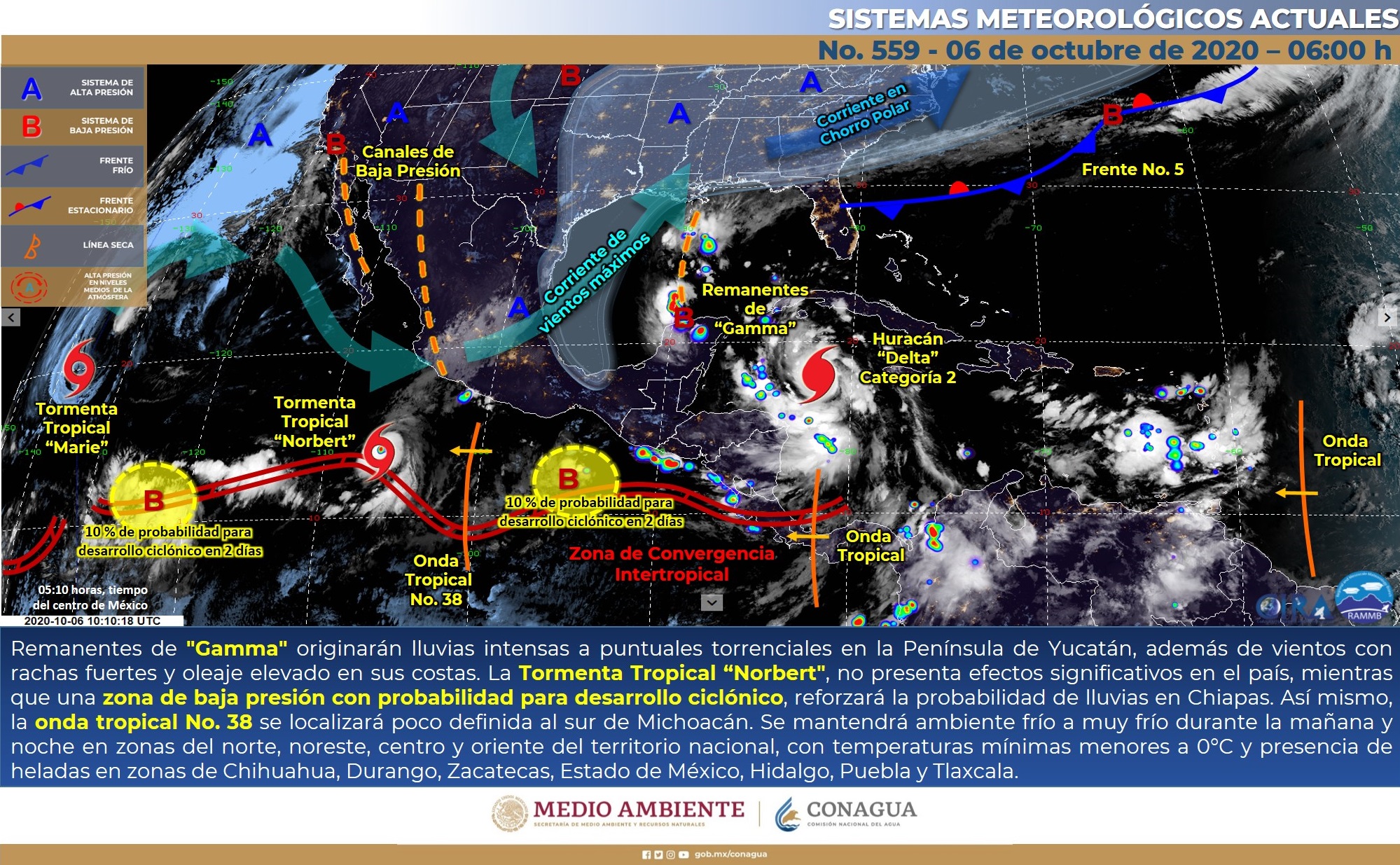 Clima general para este martes