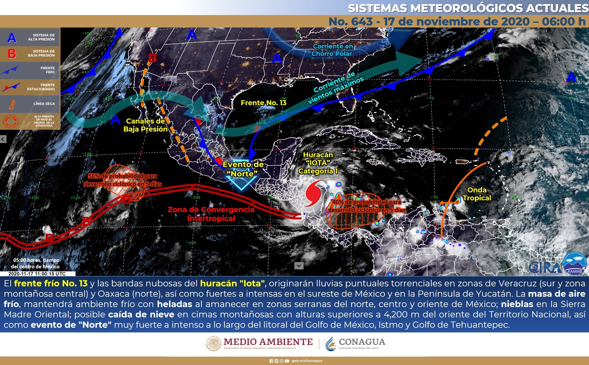 Pronóstico del clima para este martes