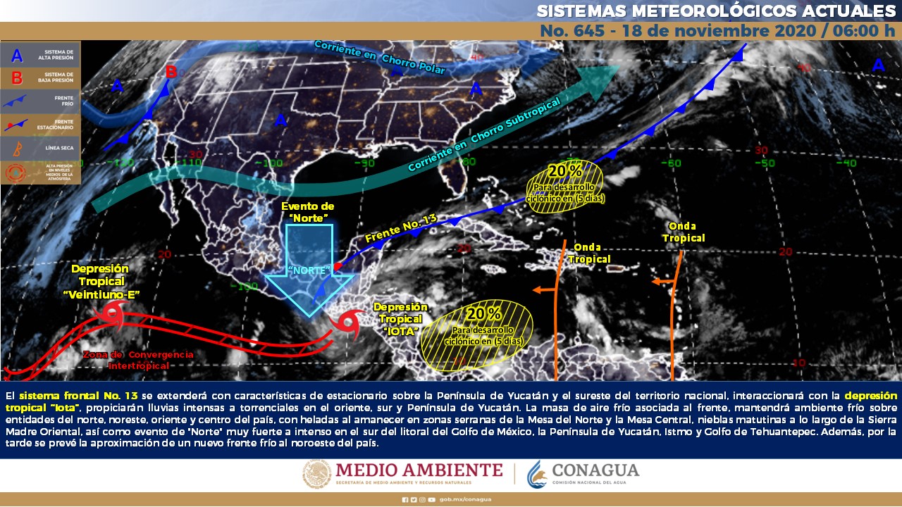 Pronóstico meteorológico de hoy