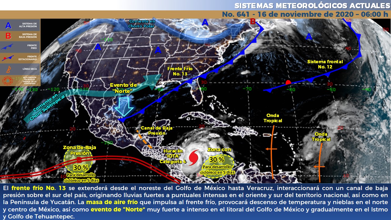 Pronóstico meteorológico para este lunes