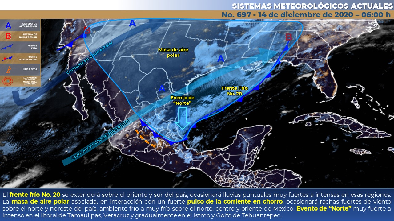 El reporte del clima para hoy