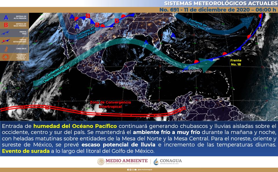 Pronóstico del meteorológico de hoy