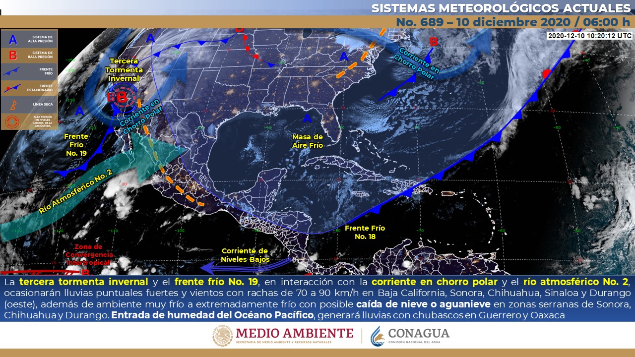 Pronóstico meteorológico de este jueves