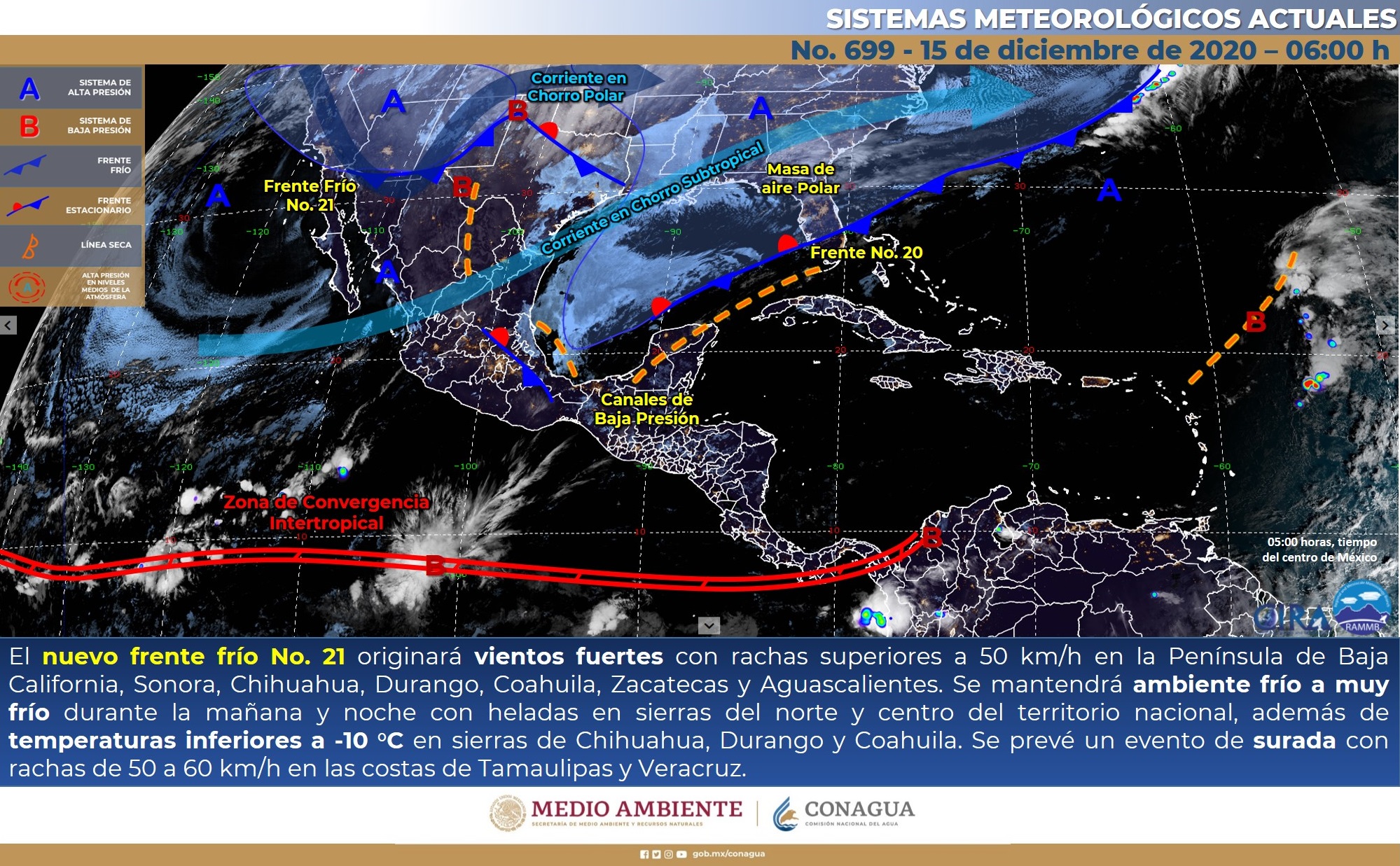 Pronóstico meteorológico de este martes