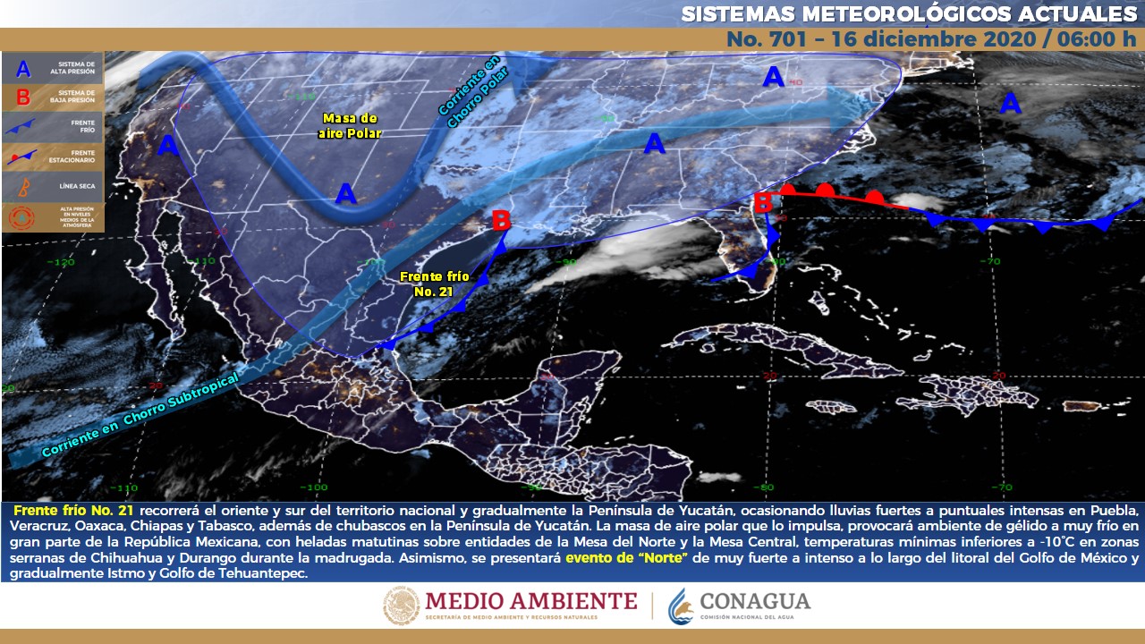 Pronóstico meteorológico para hoy