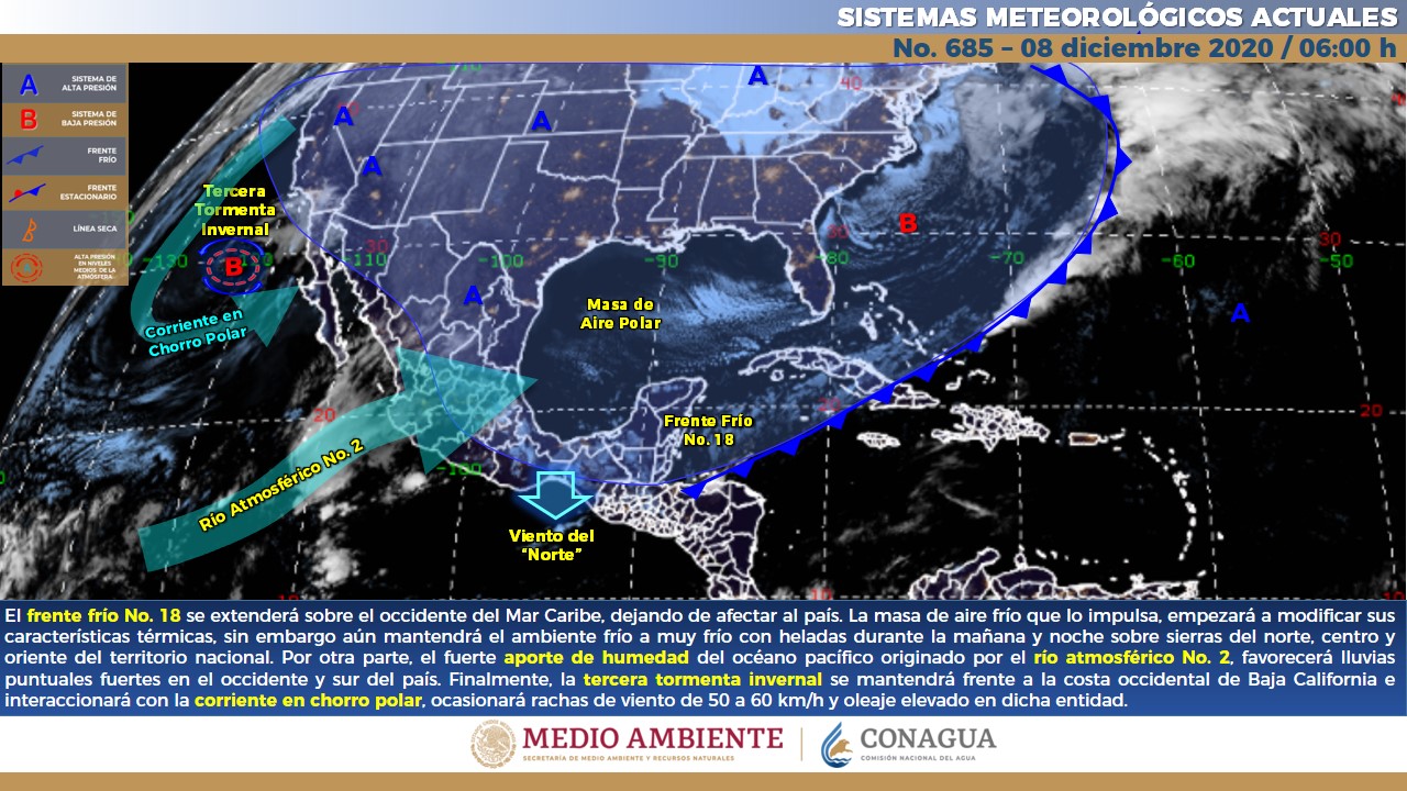 estado del meteorológico para hoy