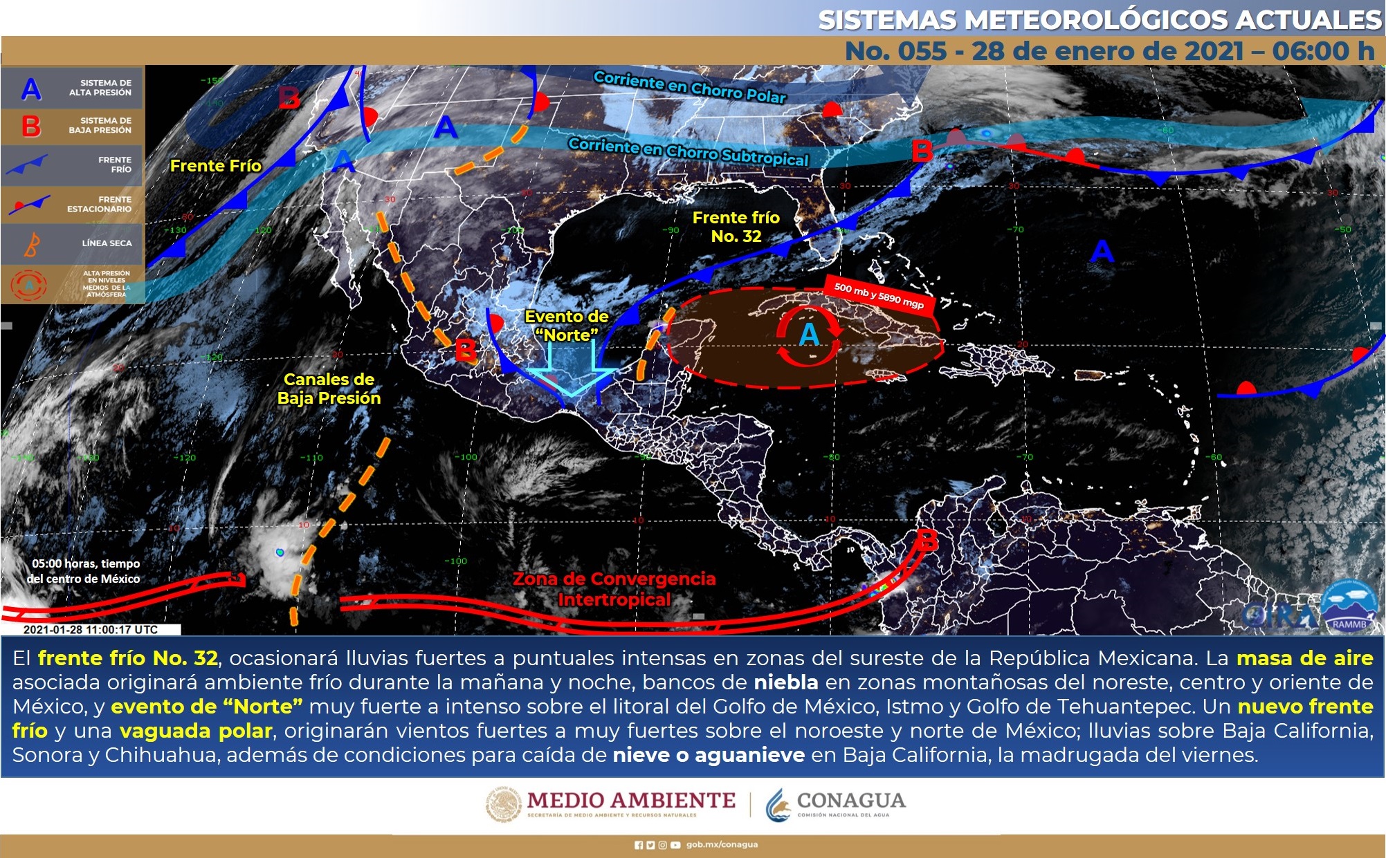 Pronóstico meteorológico de este día