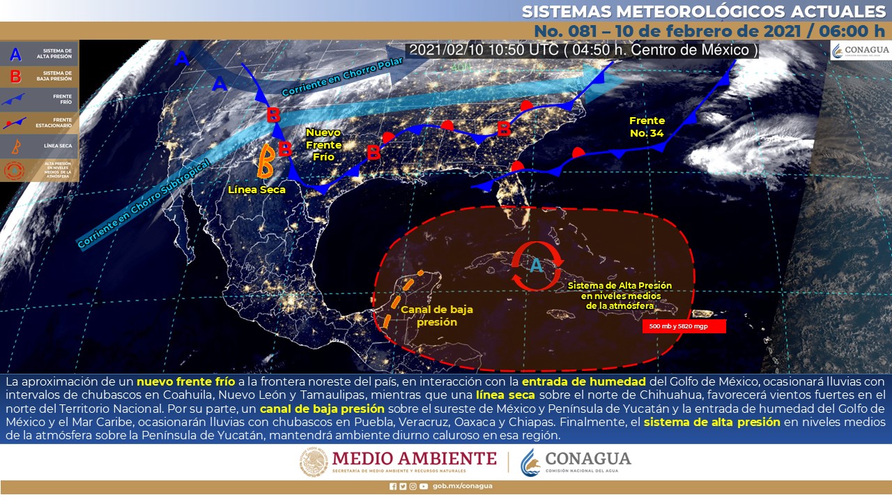 El estado del clima para hoy miércoles