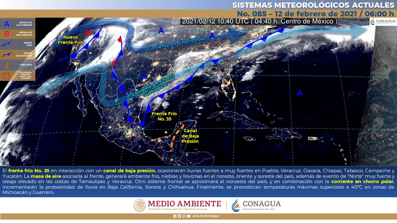 El pronóstico del meteorológico general de hoy