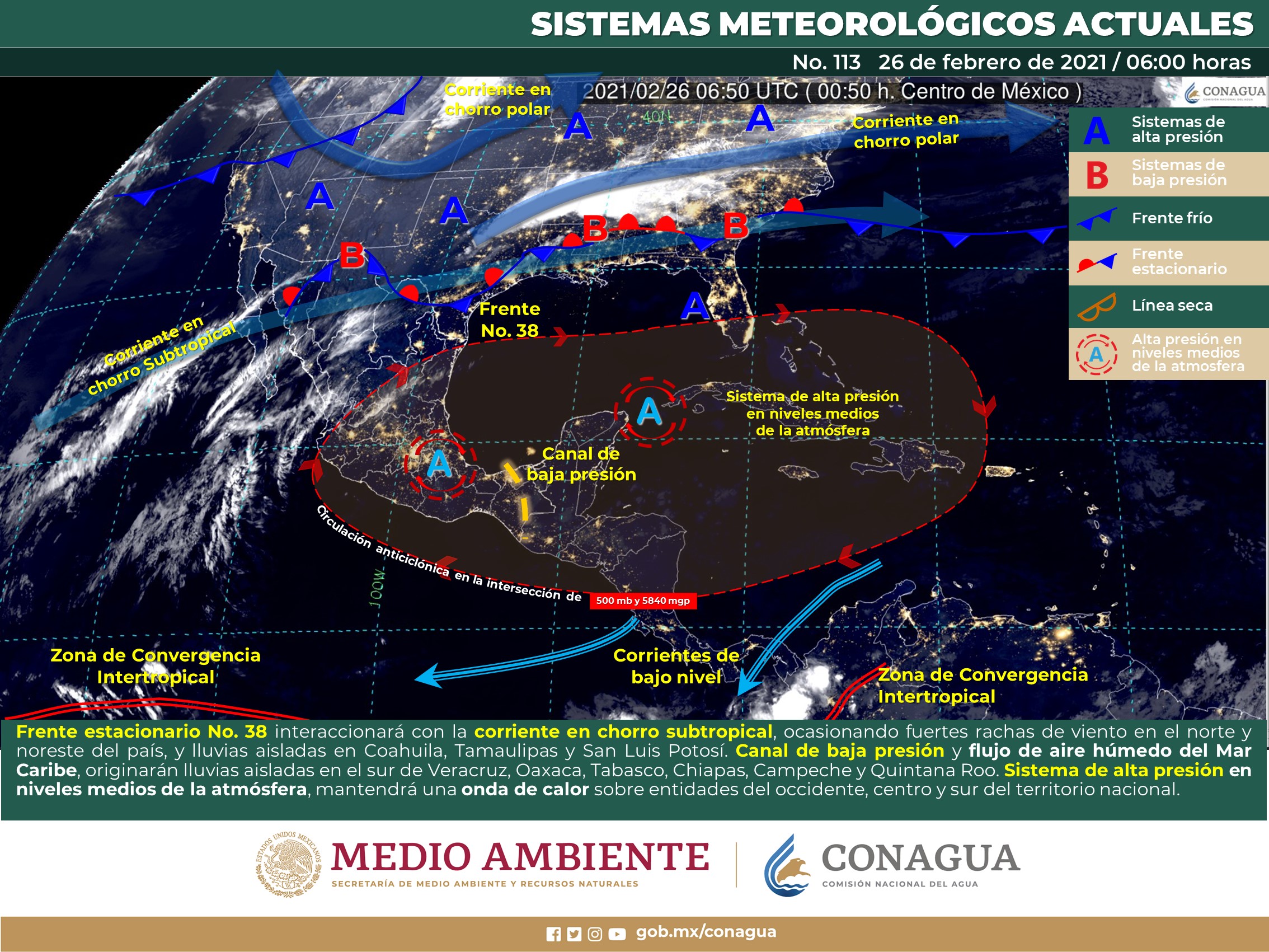 El reporte meteorológico para hoy viernes