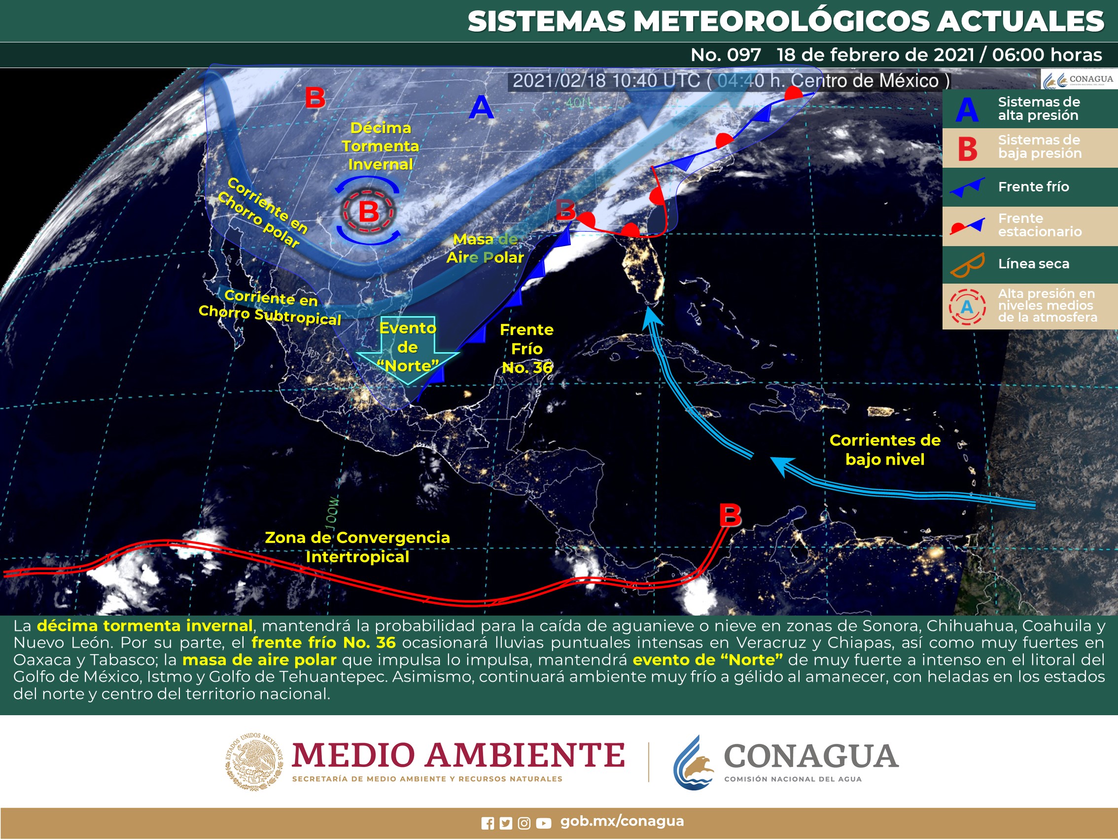 Pronóstico del clima para hoy jueves