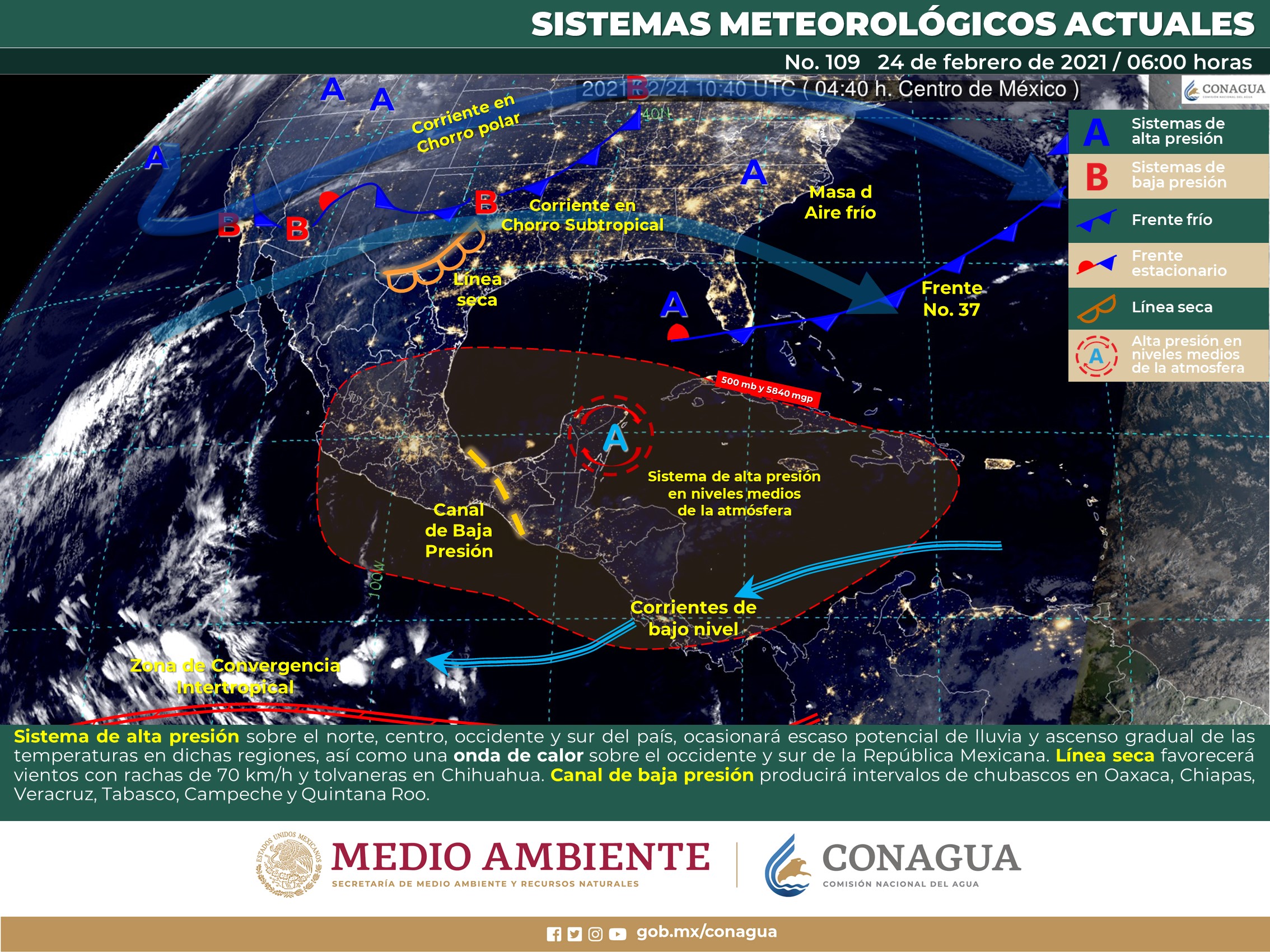 Pronóstico del clima para hoy miércoles