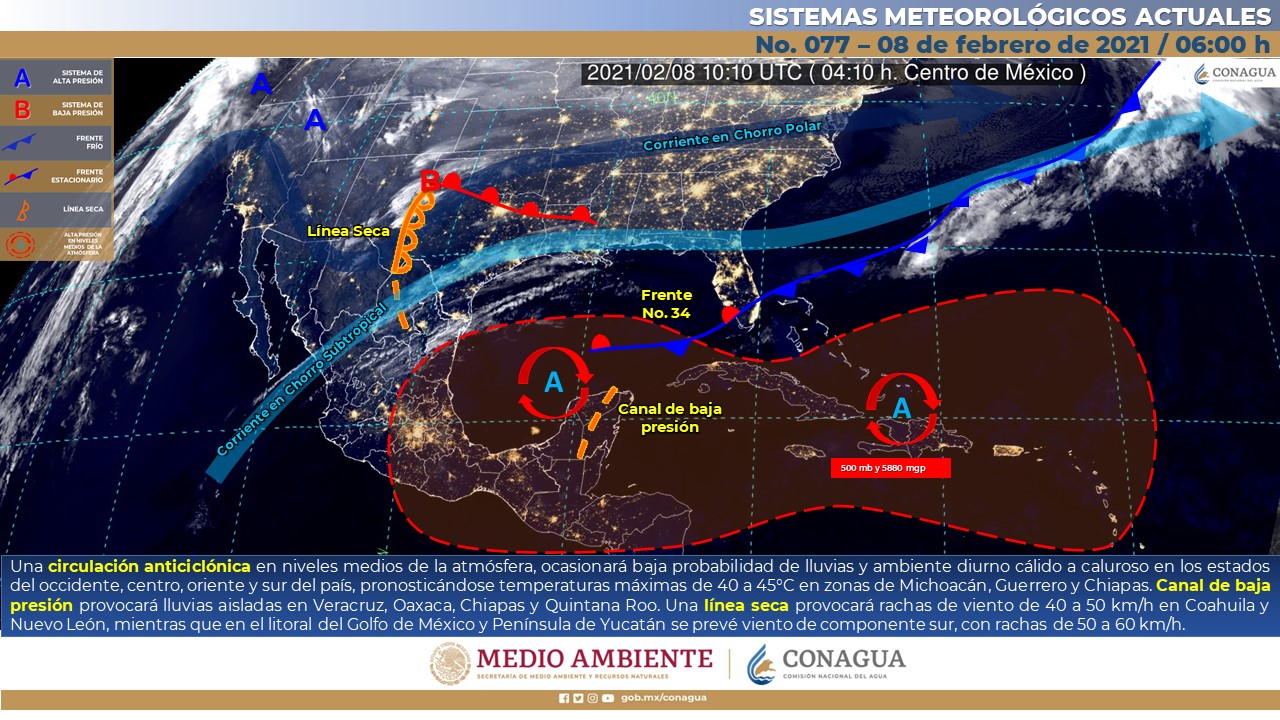 Reporte del clima para este lunes