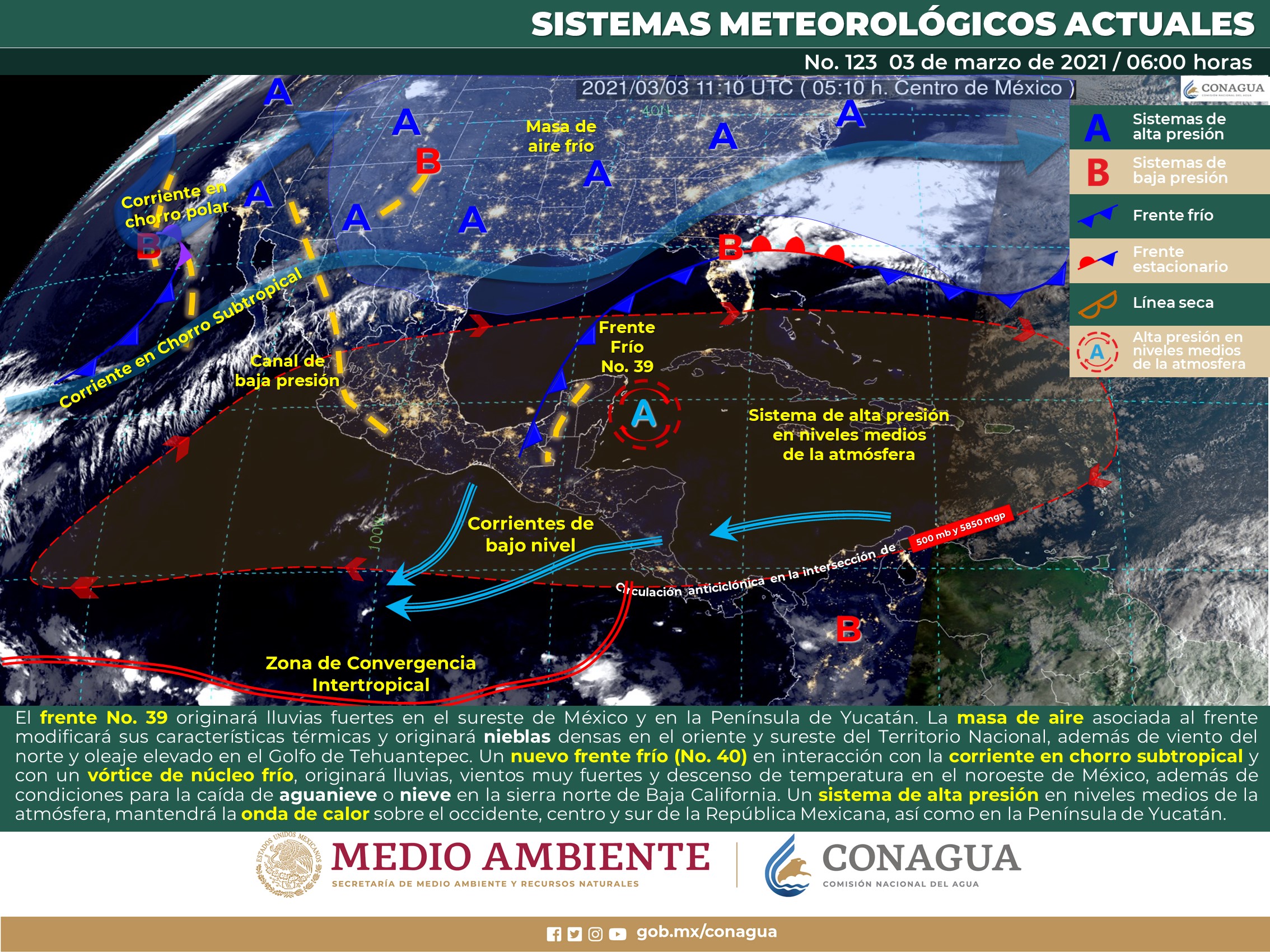 El meteorológico general de hoy miércoles