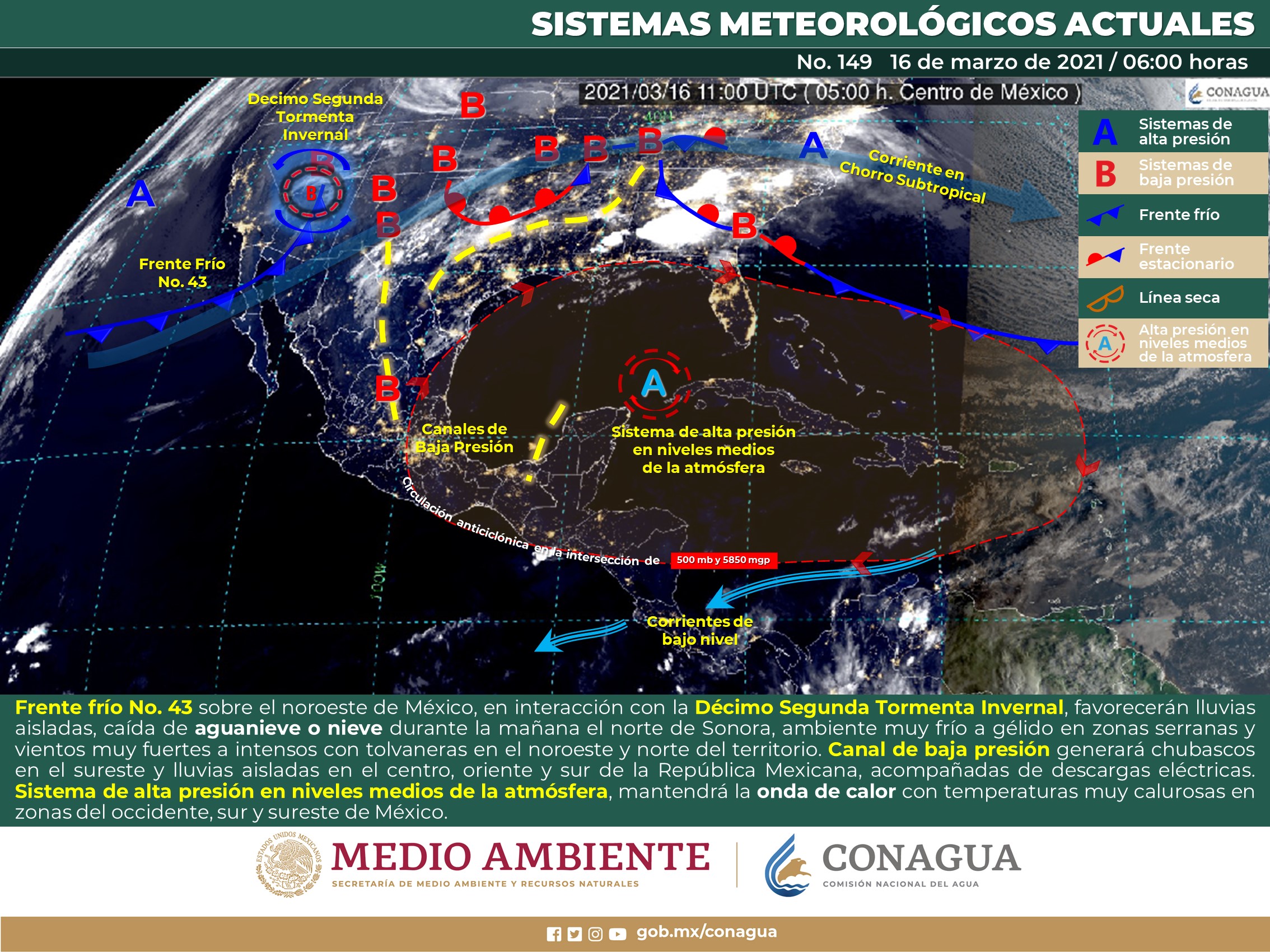 Meteorológico general para hoy