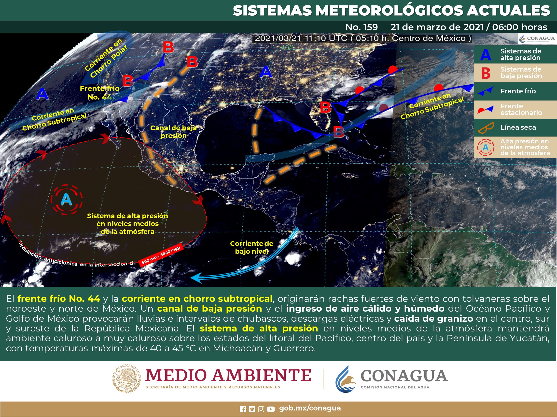 Pronóstico de este domingo del meteorológico