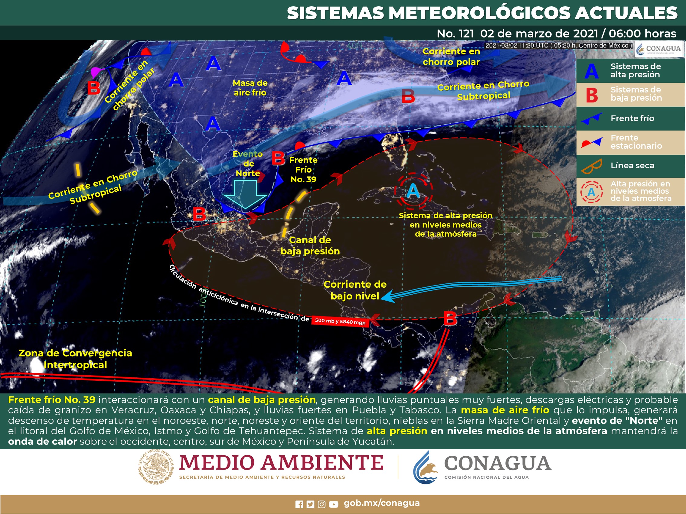 Pronóstico del clima para hoy martes