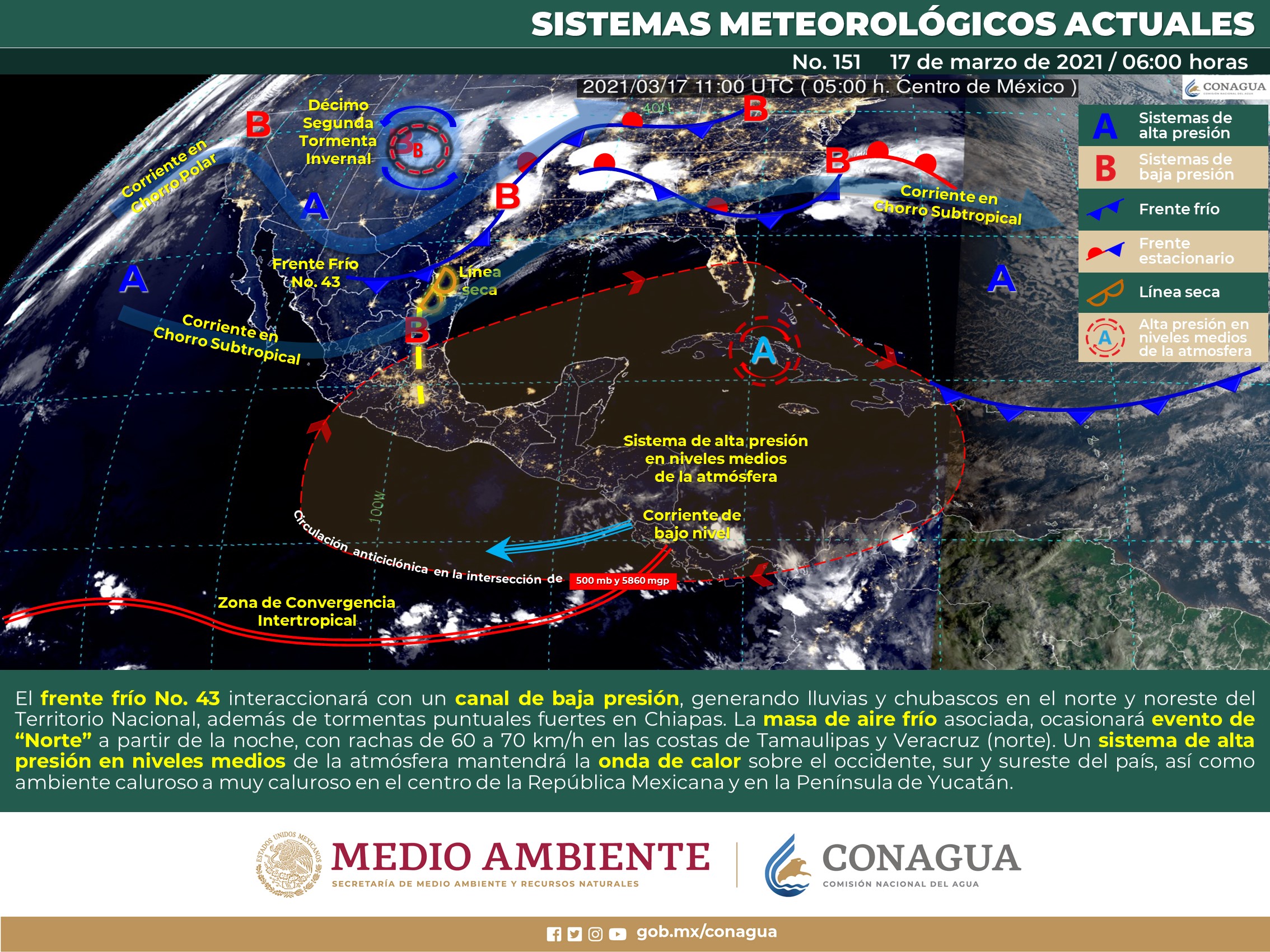 Pronóstico del clima para hoy miércoles