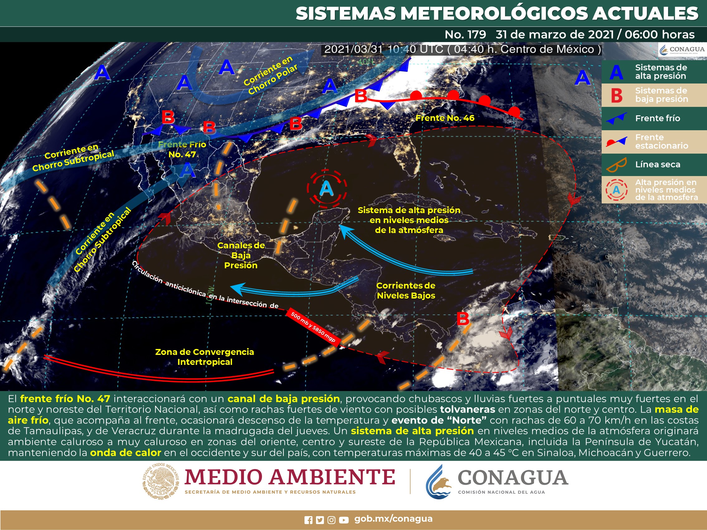 Reporte del clima para hoy miércoles