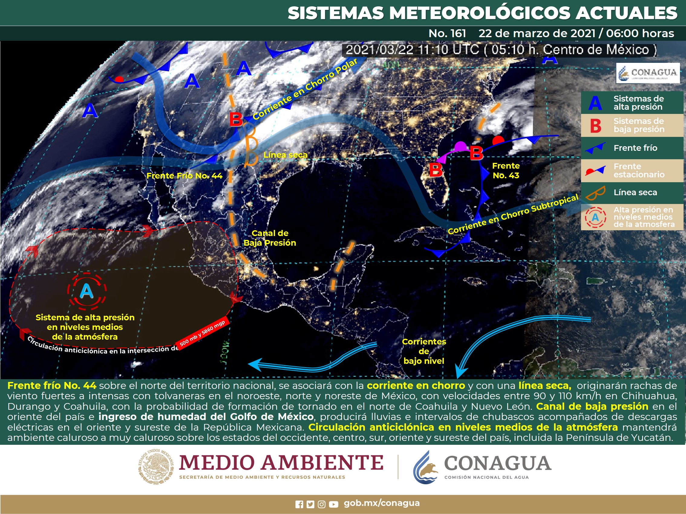 Reporte meteorológico de hoy lunes