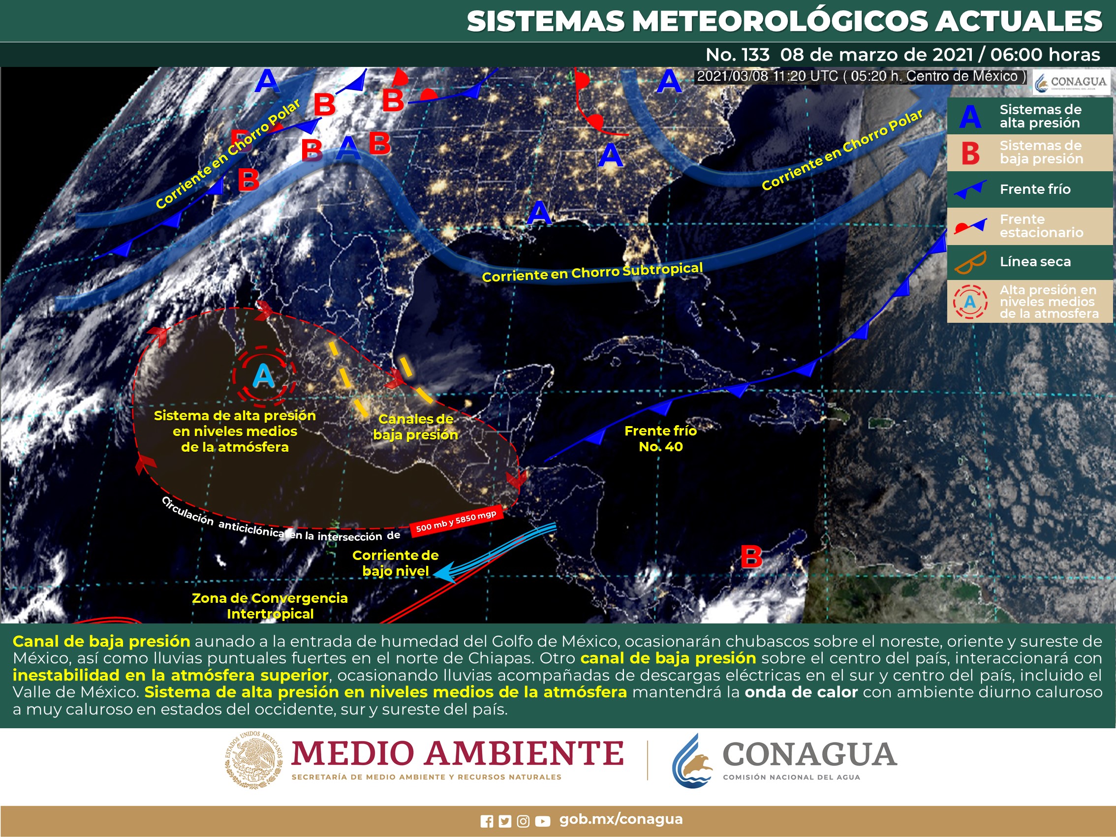 estado del meteorológico de hoy lunes