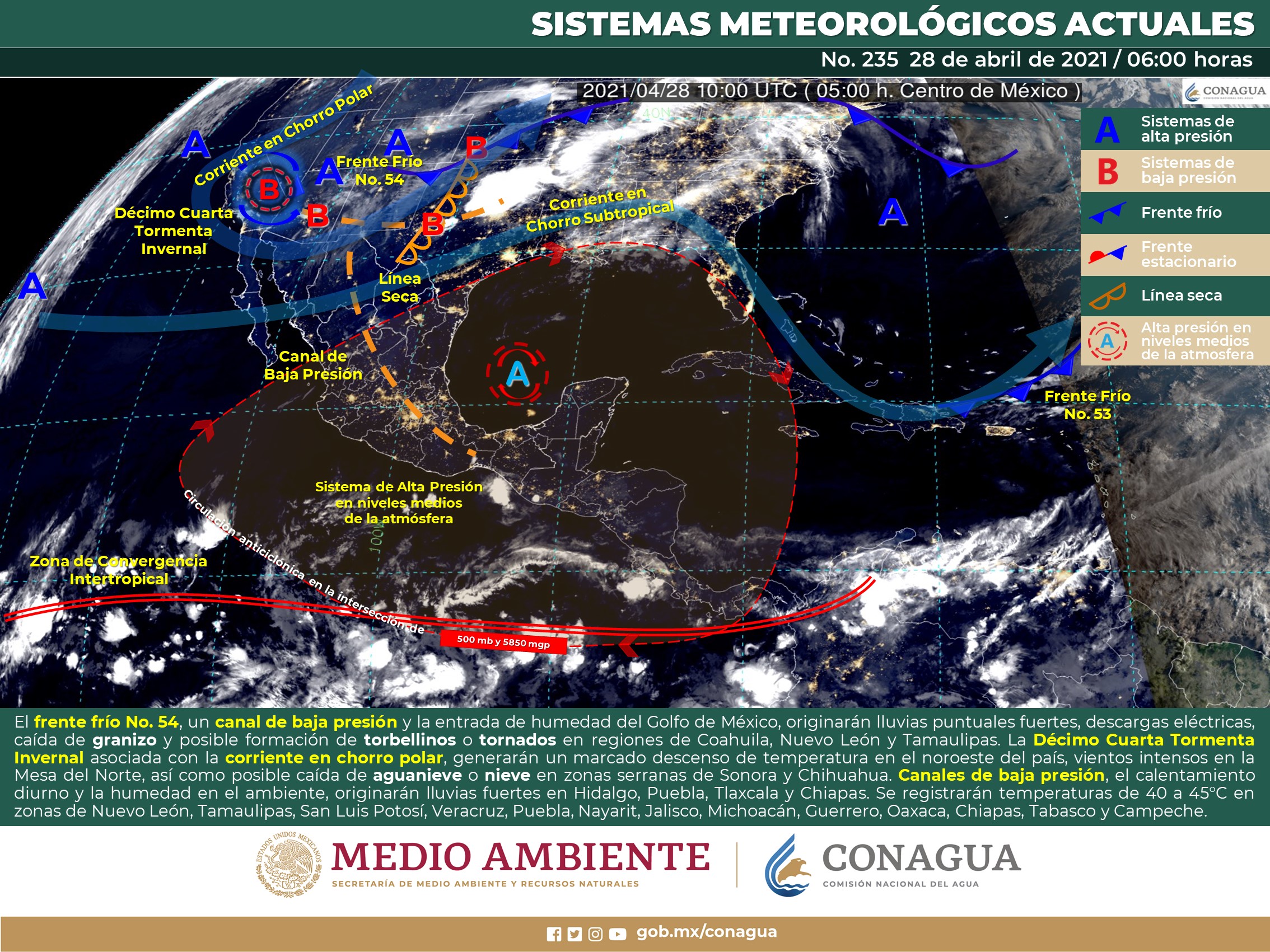 Estado del clima para hoy miércoles