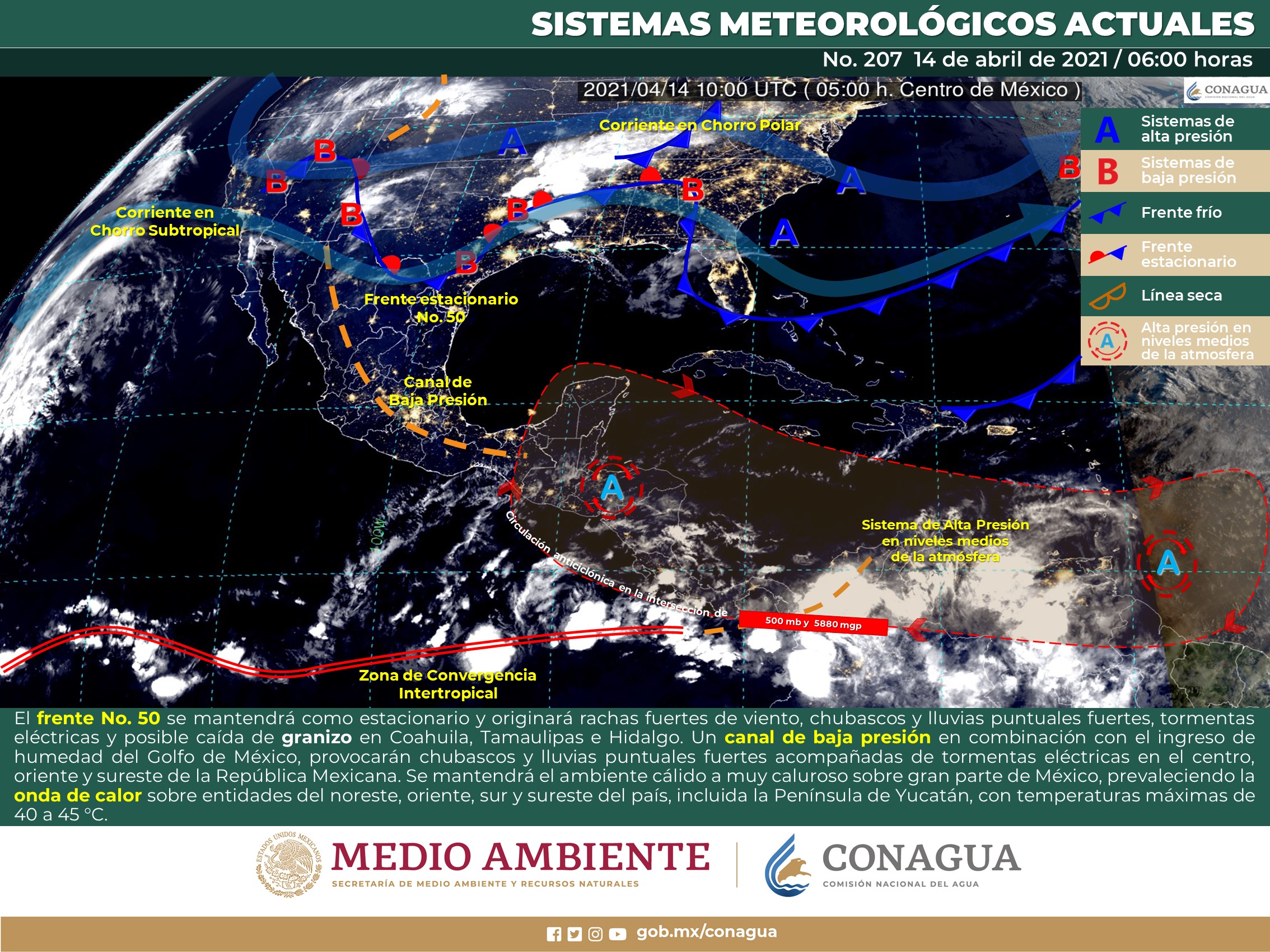 Pronóstico del clima de hoy miércoles