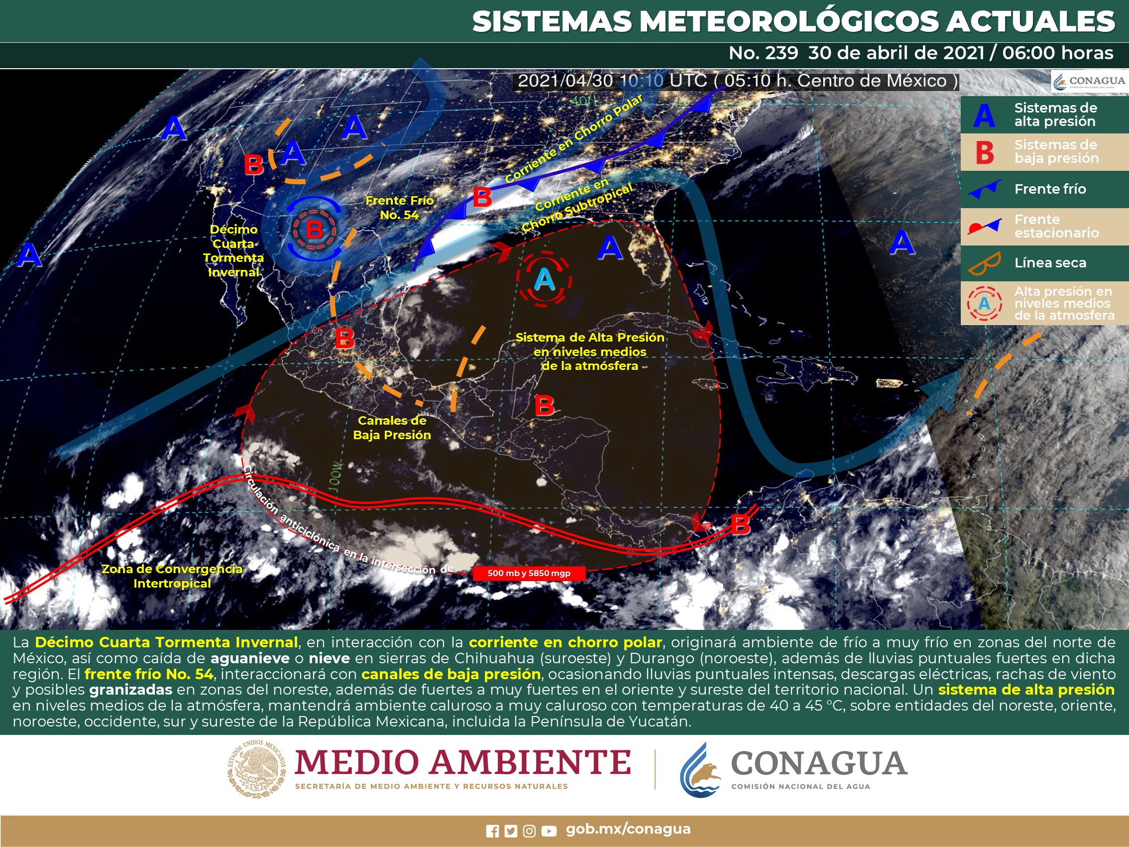 Pronóstico del meteorológico de este día viernes