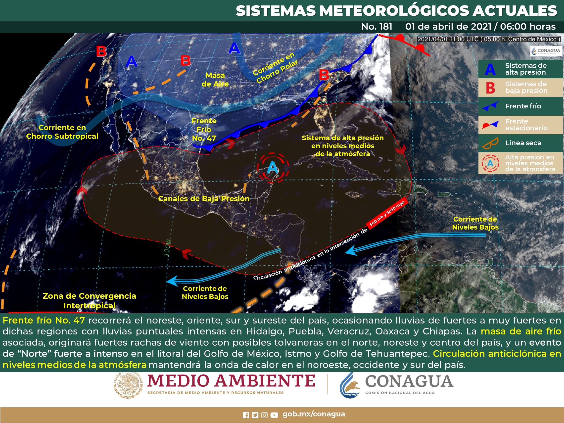 Pronóstico meteorológico de hoy jueves