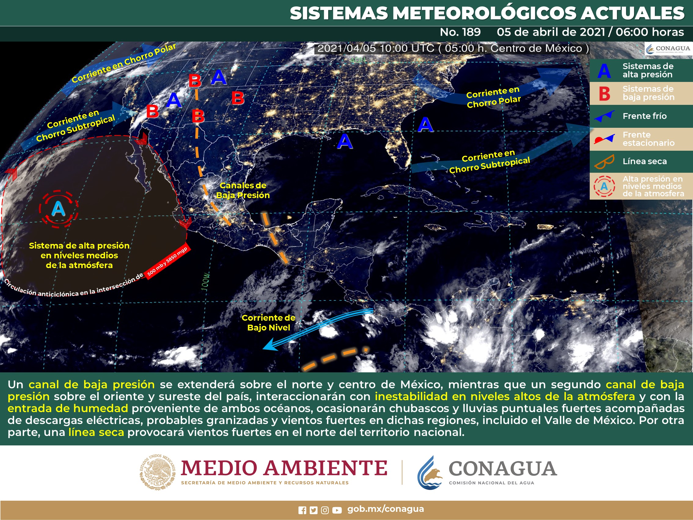 Pronóstico meteorológico general de hoy lunes