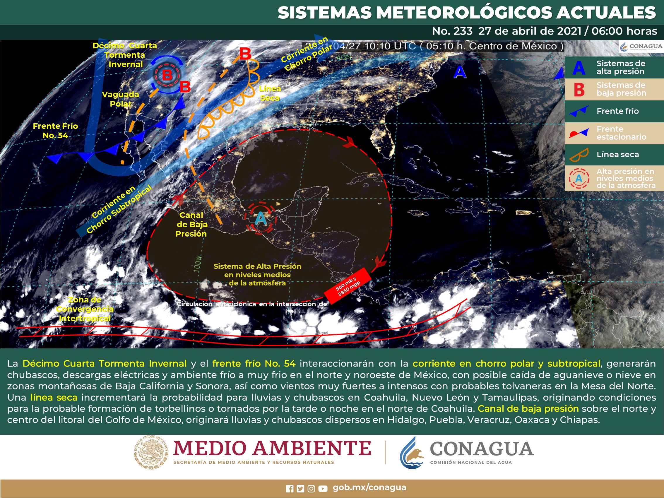 Reporte meteorológico de hoy martes