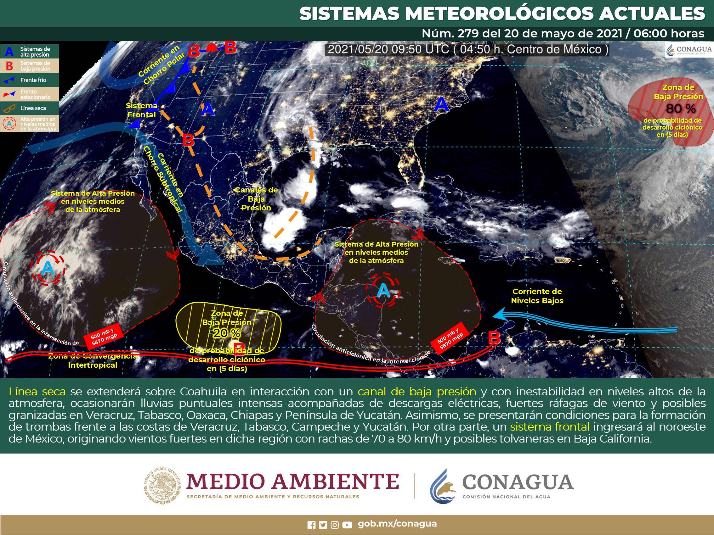 Pronóstico de hoy jueves del meteorológico