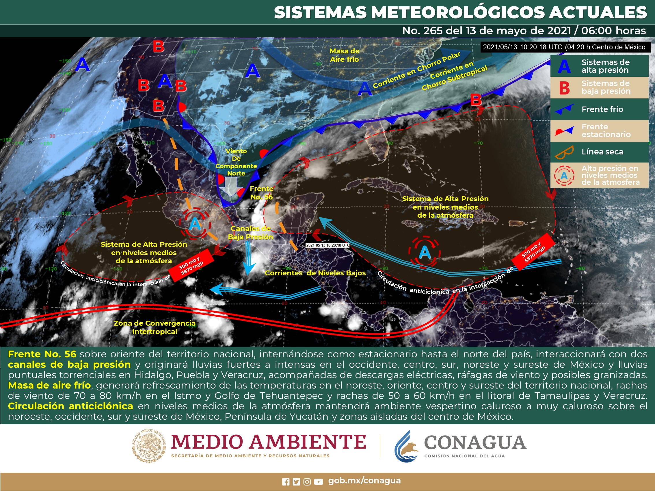 Pronóstico de hoy jueves del meteorológico