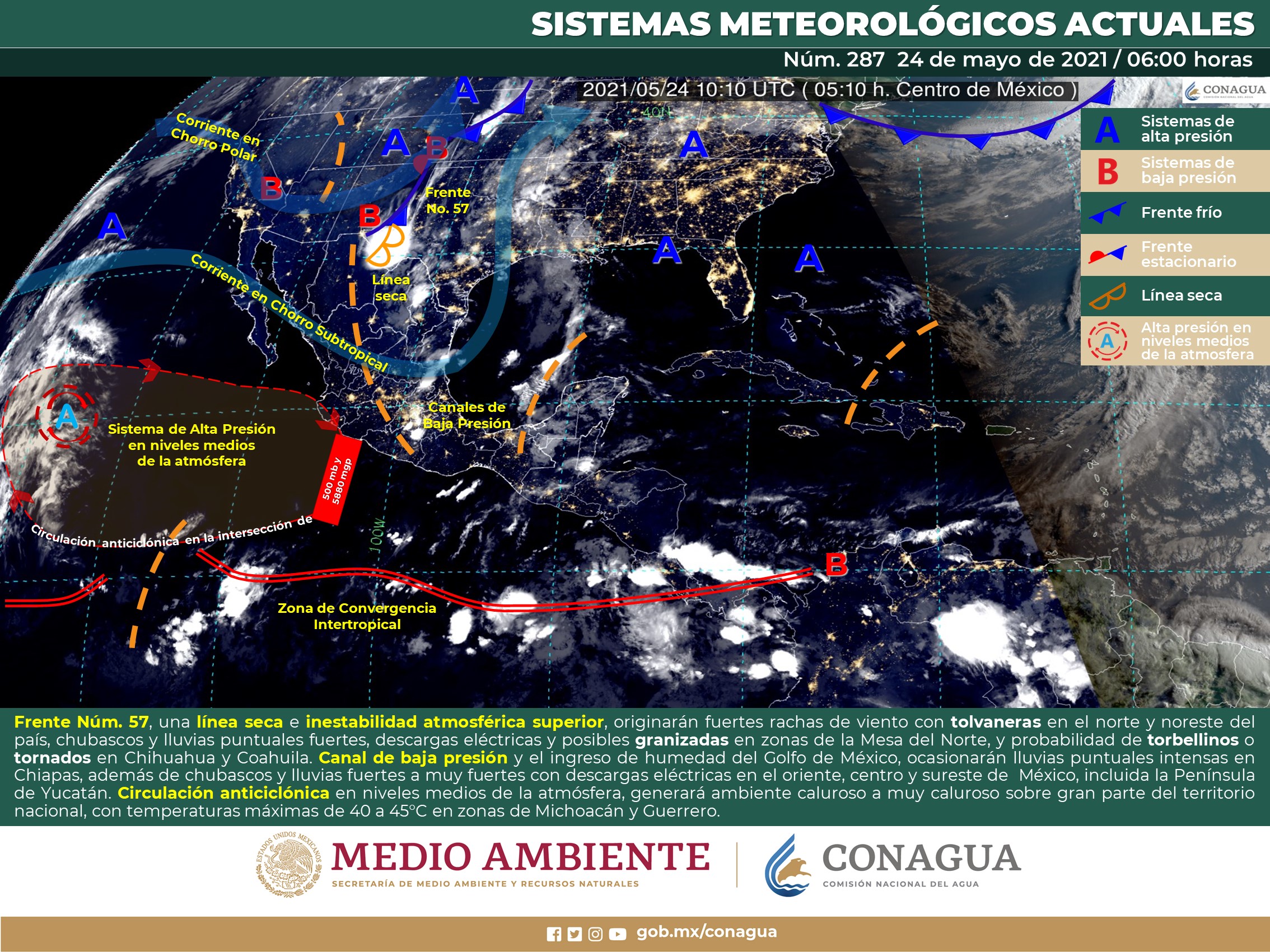 Se esperan lluvias intensas principalmente en Chiapas