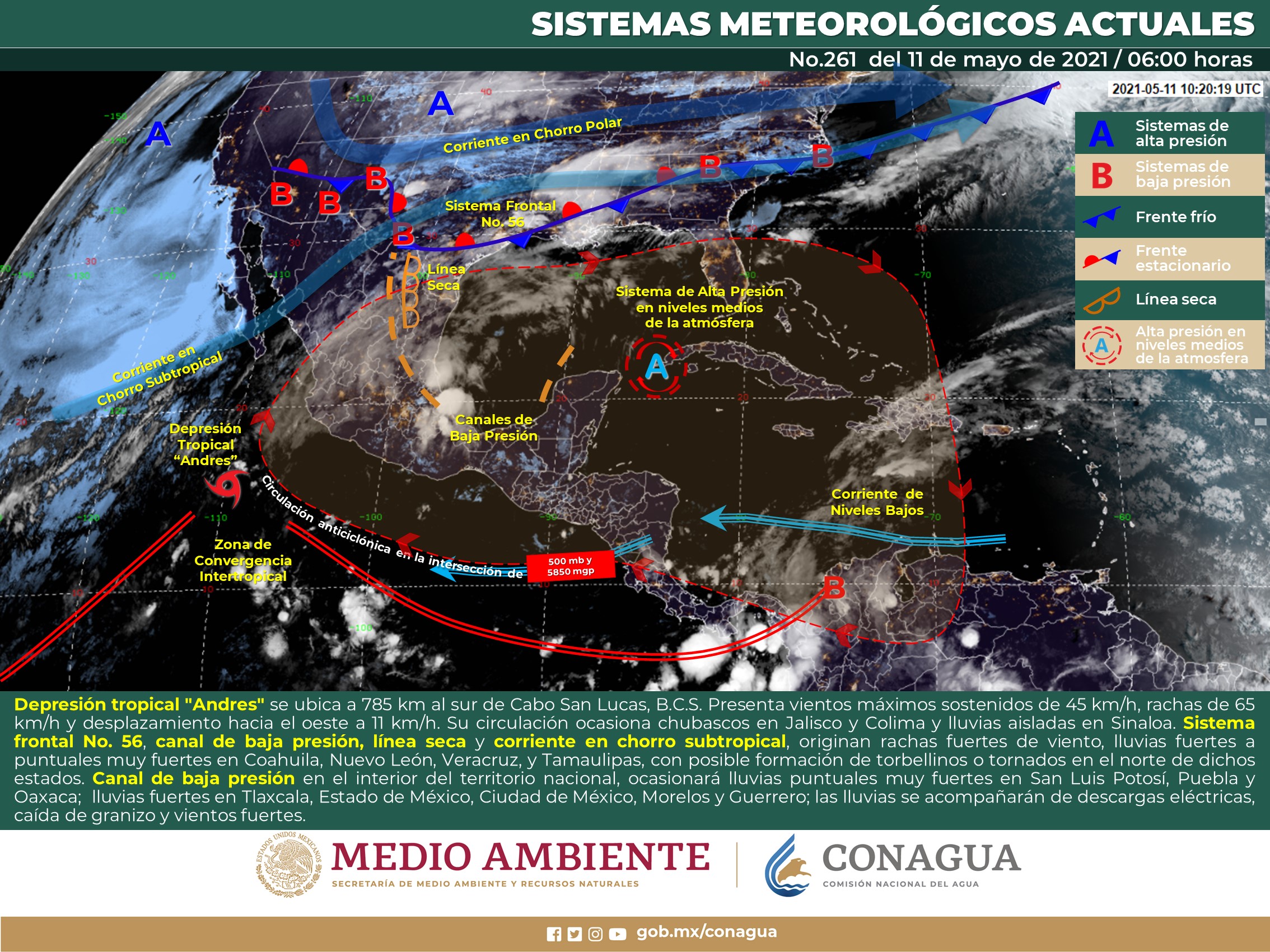 Pronóstico de hoy martes del meteorológico