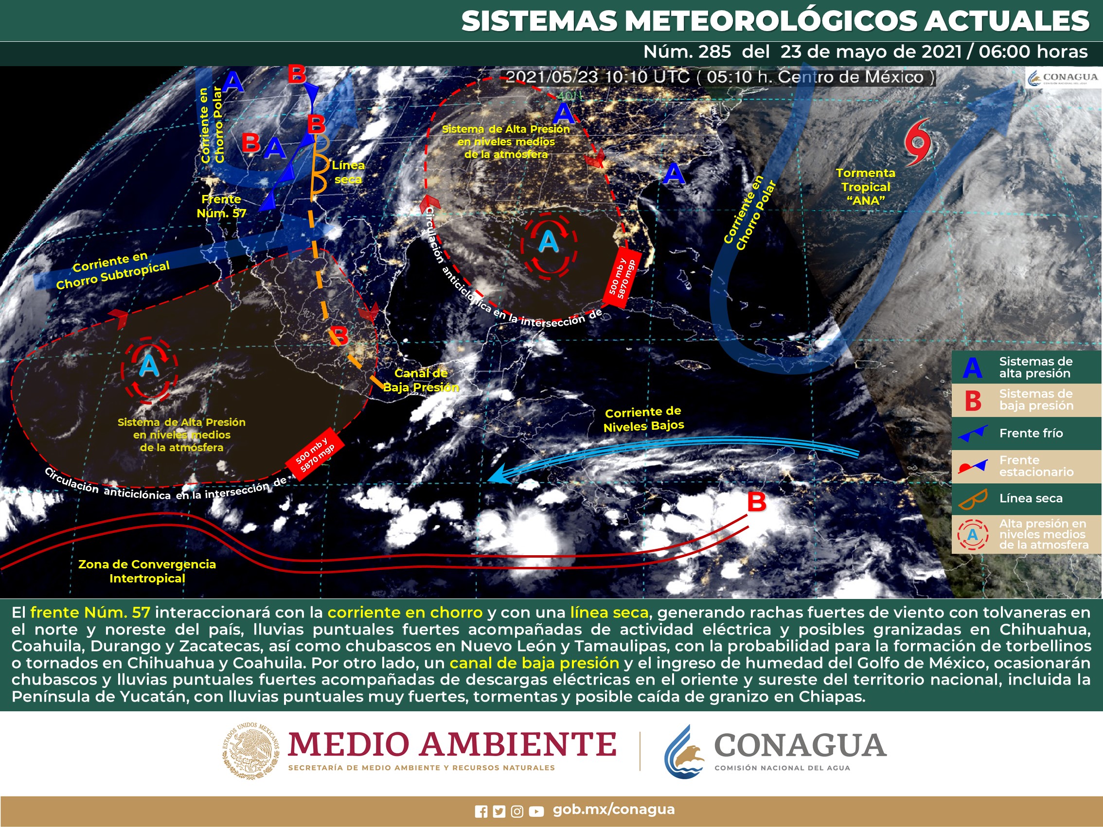 Reporte meteorológico para hoy domingo