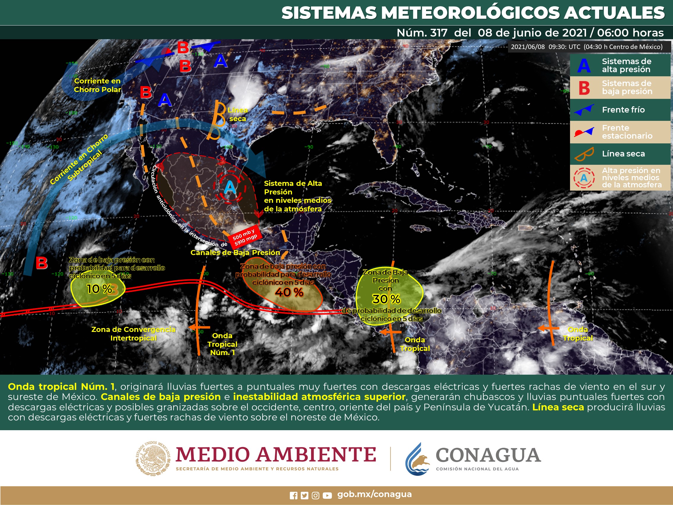 El meteorológico general para hoy