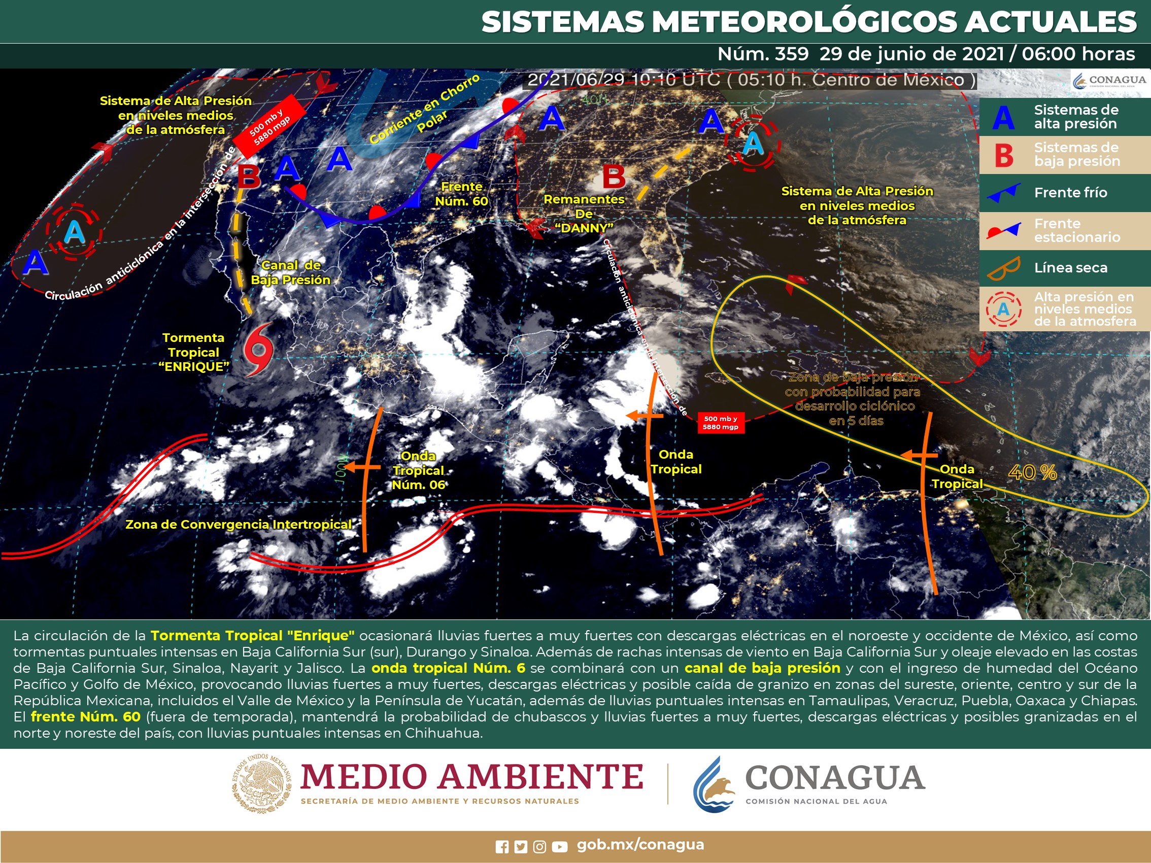 Pronóstico del clima para este día martes