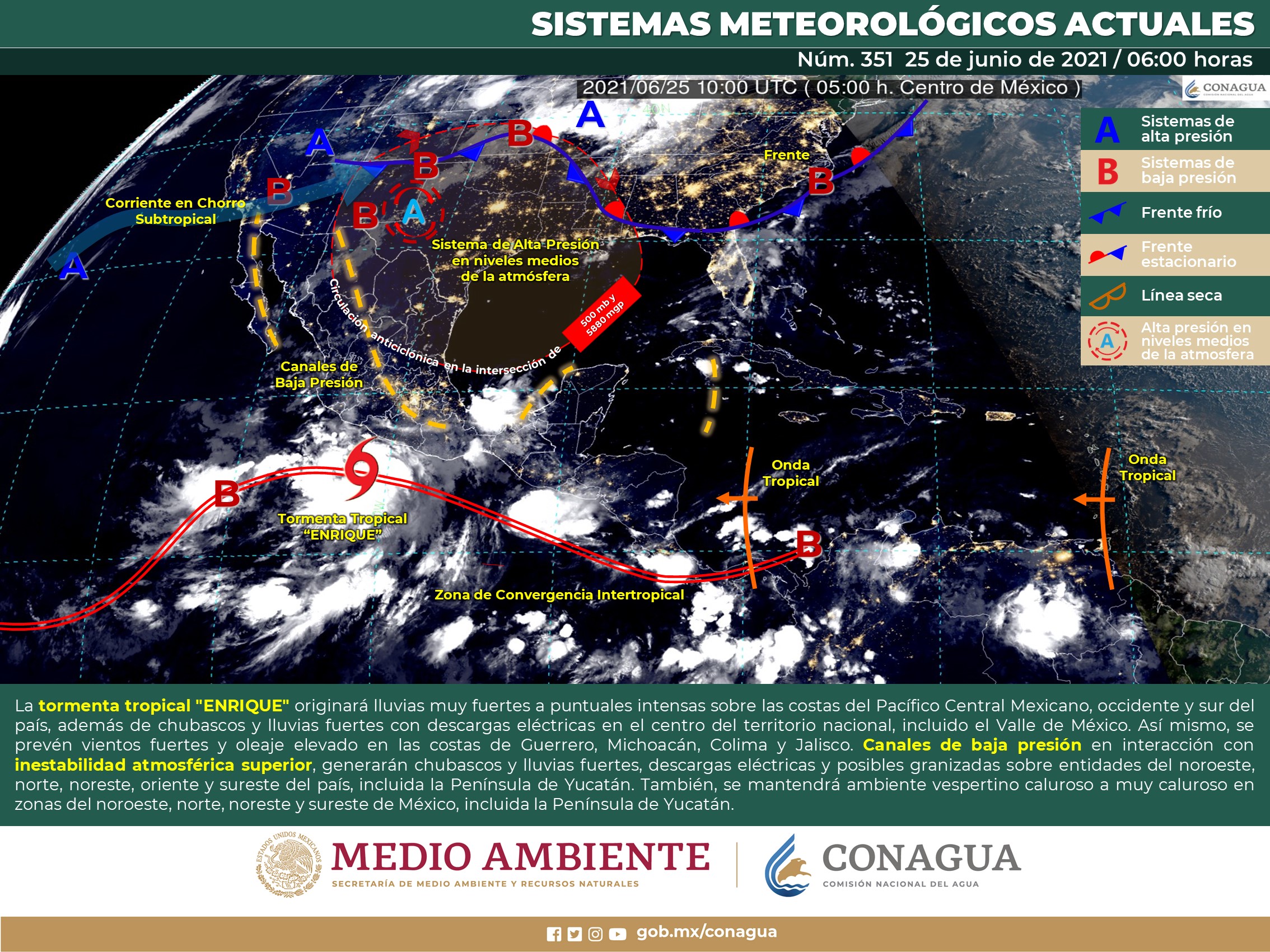 Reporte meteorológico para hoy viernes